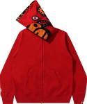 Худи BAPE Milo Shark Full Zip Hoodie 'Red', красный - фото 4