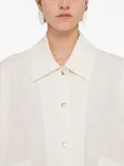 Куртка-рубашка с логотипом JIL SANDER, белый - фото 4