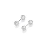 Love Link Серьги-гвоздики из серебра 999 пробы - фото 3