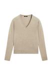Джемпер Massimo Dutti LONG SLEEVES WITH V-NECK, Sand - фото 7