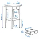 Прикроватная тумба Ikea Hemnes 46x35, черный - фото 7