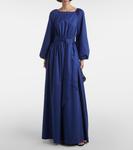 Хлопковое макси-платье Joseph, Cobalt - фото 2