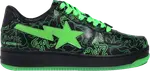 Кроссовки Razer x Wmns Bapesta Low M2 Neon Camo, зеленый - фото