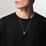 Титановое стальное ожерелье для мужчин MYSH, Interlocking Circle Necklace - фото 8