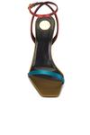 Сандалии с ремешком на щиколотке Saint Laurent, Silk Duck Blue & Dark Rust - фото 4