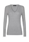 Джемпер Felix Hardy V-NECK CABLE, Grey - фото
