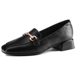 JOSINY Лоферы женские, черные/экрю - фото