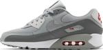 Кроссовки Nike Air Max 90 'Light Smoke Grey Red', серый - фото 4