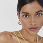 Серьги-кольца Tous Gregal, серебро позолоченное/родолиты - фото 5