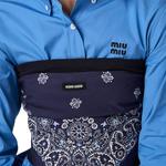 Футболка с логотипом MIU MIU, синий - фото 6