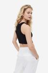 Топ H&M Crop Tank, чёрный - фото 4