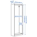 Каркас гардероба IKEA, 100x35x201 см, белый - фото 5