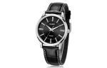 Часы Casio Fashion Stylish Business Leather Strap Analog Watch 'Black Silver', черный - фото 3