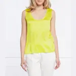 Шелковый топ стандартного кроя Liu Jo, желтый - фото