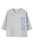 Футболка с логотипом BOSS Kidswear, серый - фото