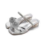 DAPHNE Слайды Slippers Women's Silver, Ecru - фото 3