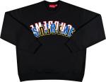 Толстовка Supreme Stacked Crewneck 'Black', черный - фото