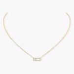 Колье Messika Move Uno Pavé, желтое золото/бриллианты - фото