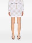 Юбка мини с узором аргайл Balmain, белый - фото 2