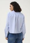 Блуза Kaffe Button-down blouse, White Blue Stripe/Blue - фото 3