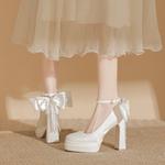 Dunnu Женские белые туфли на высоком каблуке - фото 7