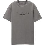 Футболка с принтом логотипа Alexander Wang, цвет вымытый гранит - фото 2