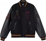Куртка Stussy 40th Anniversary Varsity Jacket 'Black', черный - фото