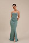 Платье WAL G PETITE SERENA MAXI DRESS, Sage Green/Light Green - фото