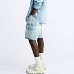 Джинсовые шорты мужские синие Zara, синий - фото 5