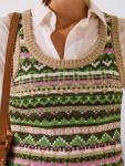 Топ-майка Fira с узором Fair Isle Monsoon, Green - фото 4