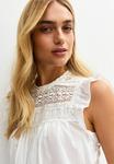Блуза New Look PANELLED SLEEVELESS, White - фото 4