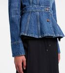 Джинсовая куртка с баской Chloé, Faded  Indigo - фото 5