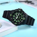 Мужские молодежные черные часы MRW-200H-3B CASIO - фото 3