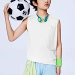 Детский топ и камисоль с круглым вырезом PUMA, raw белый 10101 - фото 4