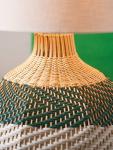 Brera Woven Rattan Striped Table Lamp Designers Guild, Green - фото 5