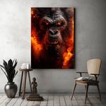 Картина на холсте Hustling Sharks Fire Ape, оранжевый - фото 3