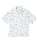 Рубашка из хлопка с принтом Brunello Cucinelli, синий - фото