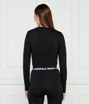 Лонгслив женский Karl Lagerfeld Jeans укороченный спортивный, черный - фото 3