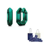 Люрекс серьги-кольца Swarovski - фото