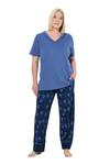 Пижама Ulla Popken, синий/темно-синий - фото 2
