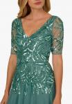 Платье Adrianna Papell BEADED MESH, Green Slate/Green - фото 4