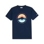 Columbia Футболка унисекс темно-синяя - фото