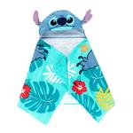 Хлопковое полотенце Stitch Kids с капюшоном, голубой - фото