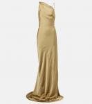 Платье из ламе с драпировкой на одно плечо Entire Studios, Viridian - фото