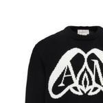 Свитер с интарсией логотипа Alexander McQueen, черный - фото 7