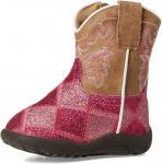 Ботинки Roper Kids  Cowbabies Glitter Blocks, Pink/Light Pink Glitter Patchwork Vamp - фото 7