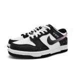 Nike Dunk Violet Leather Cushioning Low top Skateboard Shoes Women's Black White - фото 4