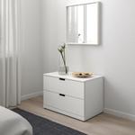Комод с 2 ящиками NORDLI IKEA, 80x54 см, белый - фото 2