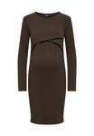 Платье ONLY MATERNITY Shift dress, Coffee Bean/Dark Brown - фото 8