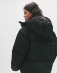 Пуховик Pull&Bear с капюшоном черного цвета - фото 3